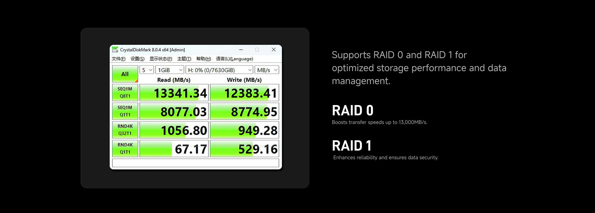 RAID 0 and RAID 1