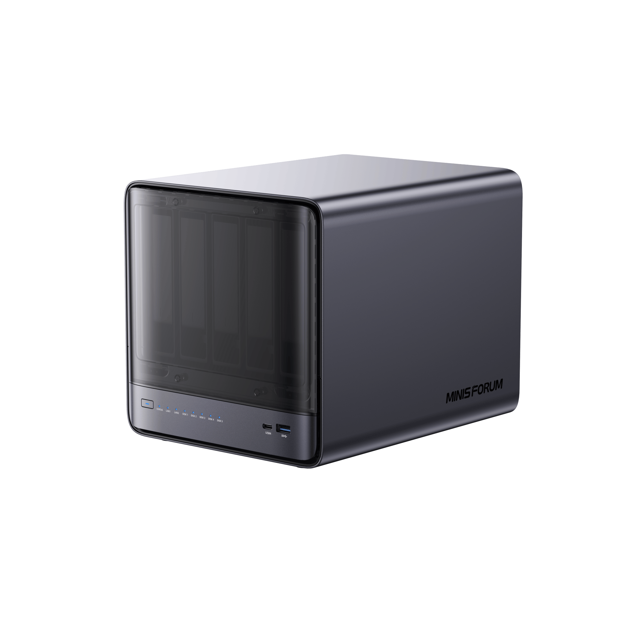 MINISFORUM N5 Pro AI NAS | AMD Ryzen™ AI 9 HX PRO 370, 3 M.2/U.2