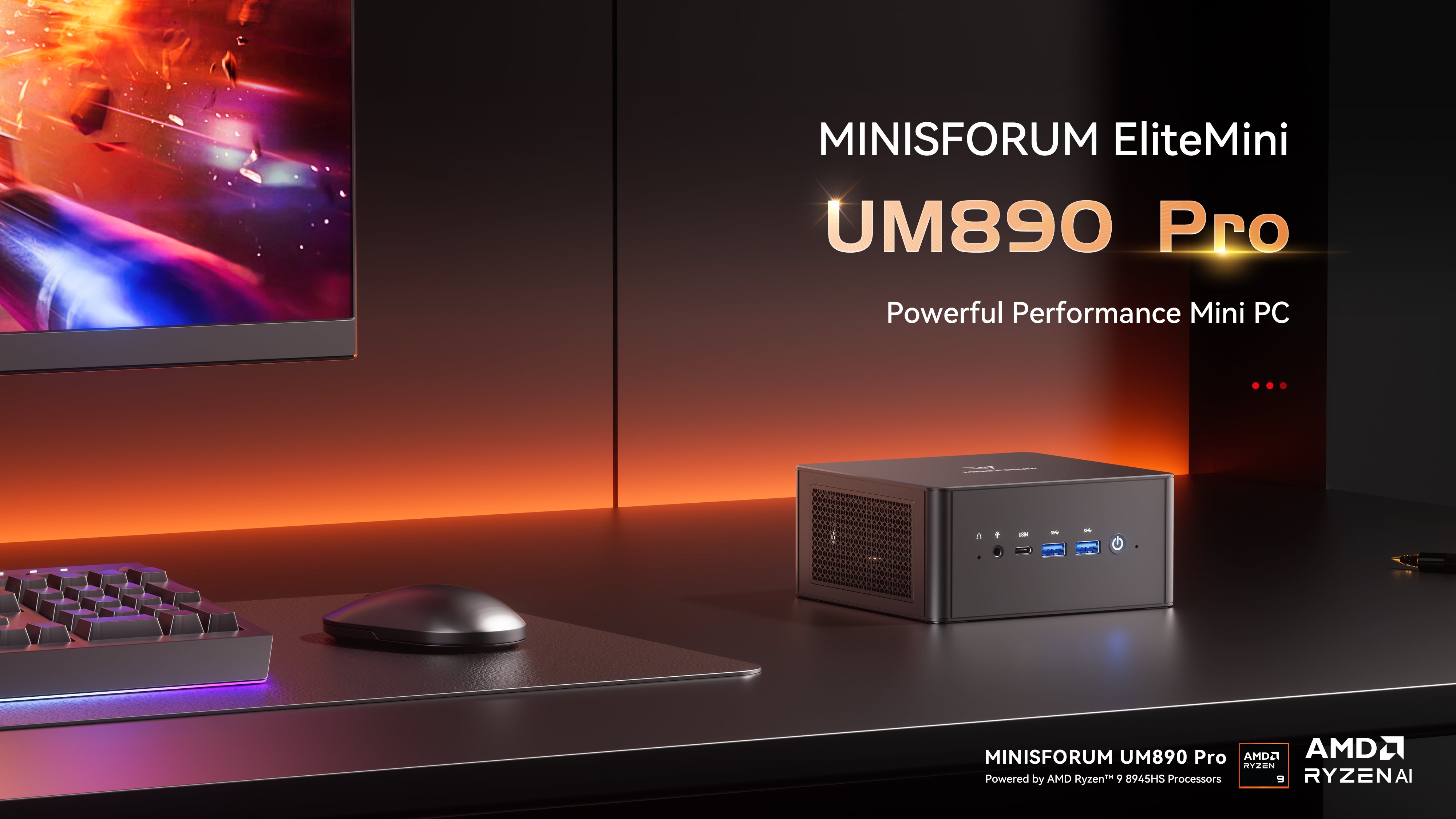 MINISFORUM UM890 Pro | AMD Ryzen™ 9 8945HS Processor, M.2 2280